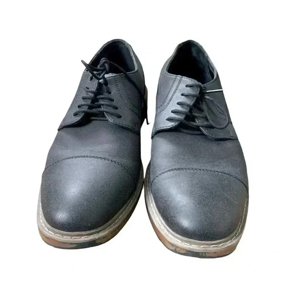 Perry  Ellis Portfolio 100% Leather Grey Casual Shoes Size 10.5 - Picture 2 of 9